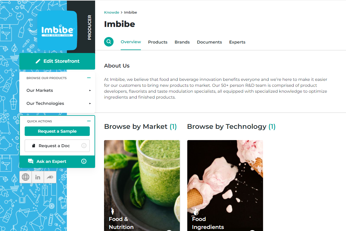 Imbibe Knowde Storefront