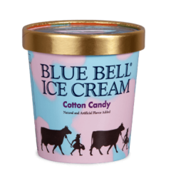 blue bell ice cream cotton candy
