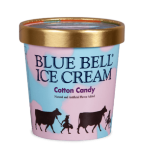 blue bell ice cream cotton candy