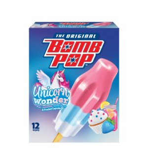 box of bomb pop unicorn wonder ice pops