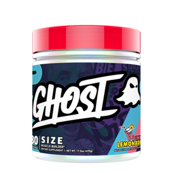 jar of ghost size pink lemonade dietary supplement