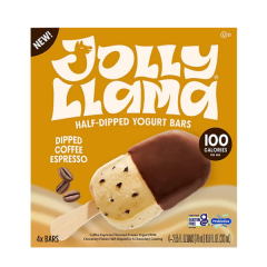 jolly llama dipped coffee espresso yogurt bars